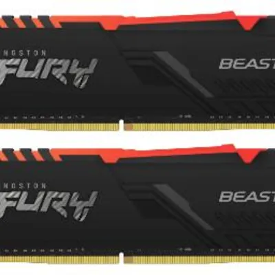 هایپر ایکس Fury Beast RGB ظرفیت 32 گیگابایت (2x16) از نوع DDR4-3200