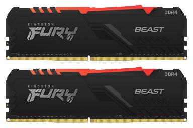 مقایسه هایپر ایکس Fury Beast RGB ظرفیت 32 گیگابایت (2x16) از نوع DDR4-3200 با گیل EVO Potenza ظرفیت 32 گیگابایت از نوع DDR4-3200 CL16