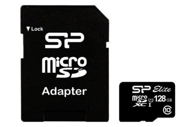 عکس سیلیکون پاور microSDXC با ظرفیت 128 گیگابایت مدل Elite کلاس 10