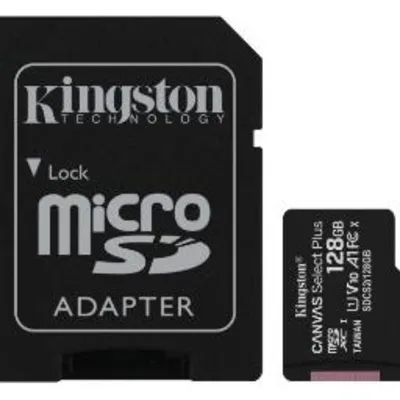کینگستون microSDXC با ظرفیت 128 گیگابایت مدل Canvas Select Plus کلاس 10