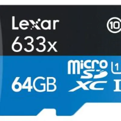 لکسار microSDXC با ظرفیت 64 گیگابایت مدل High Performance 633x A1 کلاس 10