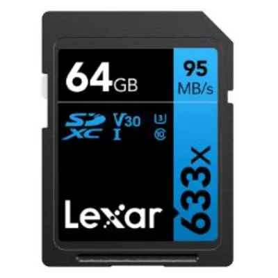 لکسار microSDXC با ظرفیت 64 گیگابایت مدل High Performance BLUE Series 633x V30 کلاس 10