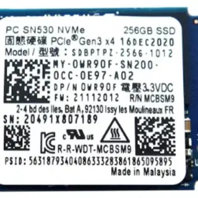 وسترن دیجیتال PC SN530 SDBPTPZ-256G NVMe M.2 ظرفیت 256 گیگابایت