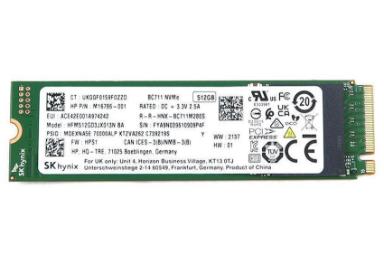 مقایسه اس کی هاینیکس BC711 NVMe M.2 2280 ظرفیت 512 گیگابایت با ای دیتا XPG SX8200 Pro NVMe M.2 ظرفیت 256 گیگابایت