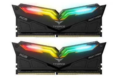 مقایسه سامسونگ M471A5244CB0-CRC ظرفیت 4 گیگابایت از نوع DDR4-2400 با تیم گروپ T-FORCE NIGHT HAWK RGB ظرفیت 32 گیگابایت (2x16) از نوع DDR4-3200