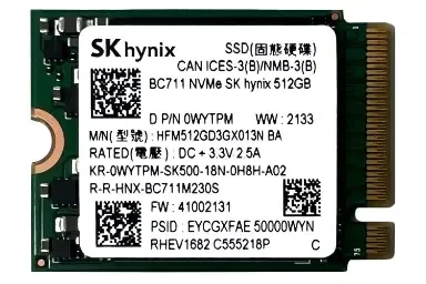 عکس اس کی هاینیکس BC711 NVMe M.2 2230 ظرفیت 256 گیگابایت