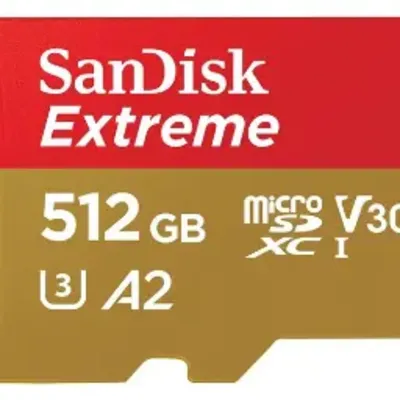 سن دیسک microSDXC با ظرفیت 512 گیگابایت مدل Extreme V30 A2 کلاس 10
