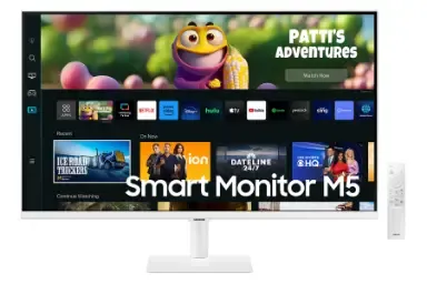 مقایسه ایسوس 23.8 اینچ مدل VA249HE {request()->input('language_config')['common']['with']} سامسونگ 32 اینچ مدل White Smart Monitor M5 S32CM501EN