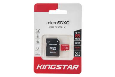 مقایسه کینگ استار microSDXC با ظرفیت 64 گیگابایت کلاس 10 با سن دیسک microSDXC با ظرفیت 128 گیگابایت کلاس 10