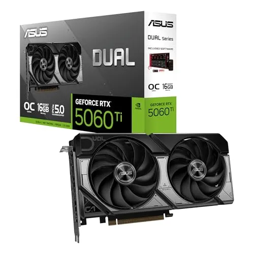 مقایسه AMD رادئون RX 6900 XT {request()->input('language_config')['common']['with']} ASUS Dual RTX 5060 Ti 16GB GDDR7 OC Graphics Card
