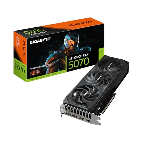 مقایسه AMD رادئون RX 6900 XT {request()->input('language_config')['common']['with']} GIGABYTE RTX 5070 WINDFORCE OC 12G Graphics Card