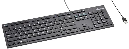 مقایسه Amazon Basics Wired QWERTY Keyboard Full-Sized Black {request()->input('language_config')['common']['with']} تسکو TK 8003