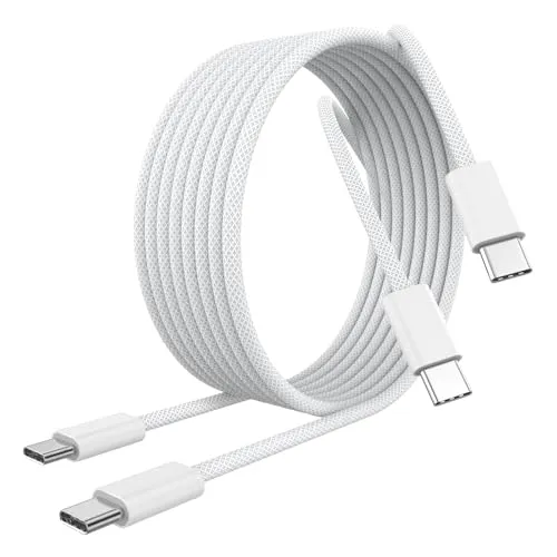مقایسه باسئوس Type-C به Type-C مدل Dynamic CALD0003  با طول 2 متر {request()->input('language_config')['common']['with']} FUHAYA USB-C to USB-C Cable 6ft White