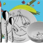 WMF 12.8606.9964 ست قاشق و چنگال کودک، چند رنگ، استیل ضد زنگ، چینی