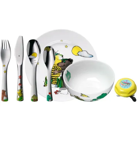 مقایسه  با ست قاشق و چنگال کودک WMF 12.9410.9009 پرسلن و استیل ضد زنگ چند رنگ، سفید