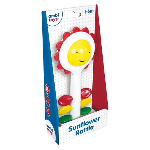 عکس جغجغه نوزاد Ambi Toys طرح آفتابگردان