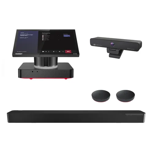 عکس سیستم ویدئو کنفرانس AudioCodes RXV100 با RXVCam50M و نوار صوتی RX40 برای اتاق‌های بزرگ (سازگار با Teams/Zoom)