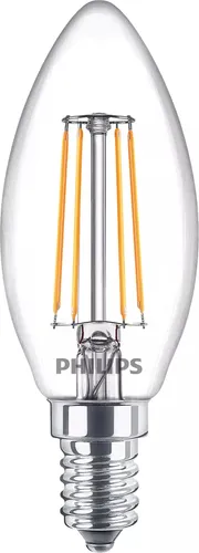 عکس لامپ شمعی فیلامنتی LED شفاف فیلیپس B35 E14 (معادل 40 وات) - بسته 6 عددی