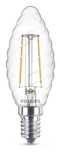 مقایسه لامپ‌های شمعی و لوستر LED فیلیپس با لامپ شمعی فیلامنتی LED شفاف فیلیپس B35 E14 (معادل 40 وات) - بسته 6 عددی