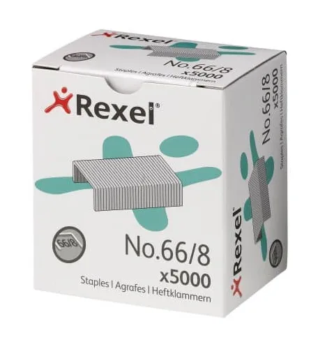 مقایسه سوزن منگنه Esselte Juwel {request()->input('language_config')['common']['with']} سوزن منگنه Rexel No. 66/8، بسته 5000 عددی