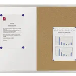 تخته ترکیبی Nobo Elipse چوب پنبه/فولاد 900x1200mm