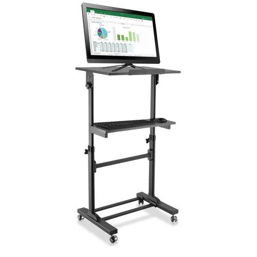 عکس میز ایستاده Techly مدل ICA-TB TPM-4 رنگ مشکی