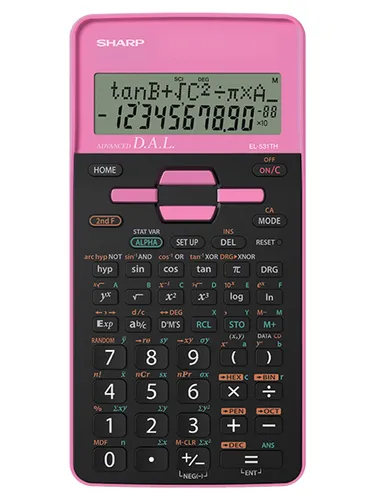 مقایسه ماشین حساب علمی جیبی شارپ EL-520X - مشکی/سبز با ماشین حساب علمی جیبی شارپ EL-531THBPK (ROSA) - مشکی/صورتی