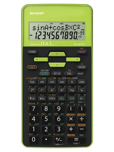 مقایسه ماشین حساب علمی جیبی شارپ EL-520X - مشکی/نارنجی با ماشین حساب علمی جیبی شارپ EL-531TH - مشکی/سبز