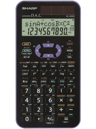 مقایسه ماشین حساب علمی جیبی شارپ EL-520X - مشکی/نارنجی با ماشین حساب علمی جیبی شارپ EL-520X - مشکی/بنفش