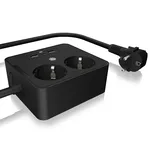 چندراهی برق ICY مدل IB-MPS2220B-CH، 2 خروجی AC، 3 پورت USB، کابل 1.5 متری