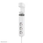 نئومونتس DS22-840WH6 دوشاخه رومیزی با گیره 3 خروجی AC 1 USB-C PD 1 USB-A QC کابل 1.8 متر سفید