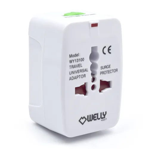 عکس آداپتور دوشاخه برق جهانی Welly WY13100