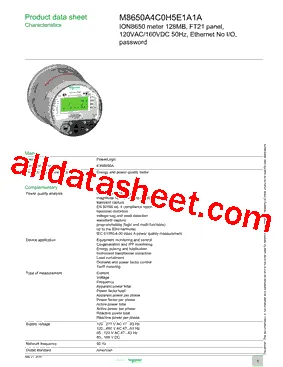 عکس کنتور برق سه فاز Schneider Electric M8650A4C0H5E1A1A