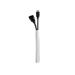 Multibrackets Universal Self-Wrapping Cable Sleeve, 10mm Diameter, 25m Length, Silver