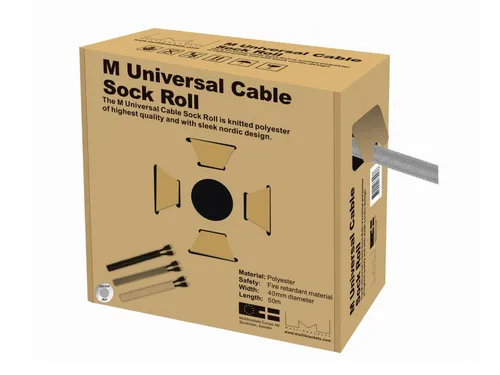 عکس Multibrackets Universal Cable Sleeve Roll, Silver, 40mm Width, 50m Length