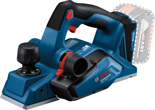 عکس کف رنده برقی شارژی بوش GHO 185-LI - 18 ولت، 14000 دور در دقیقه، عرض برش 82 میلی‌متر