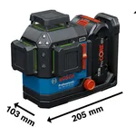 تراز لیزری بوش GLL 18V-120-33 CG 18 ولت سبز با اتصال بلوتوث