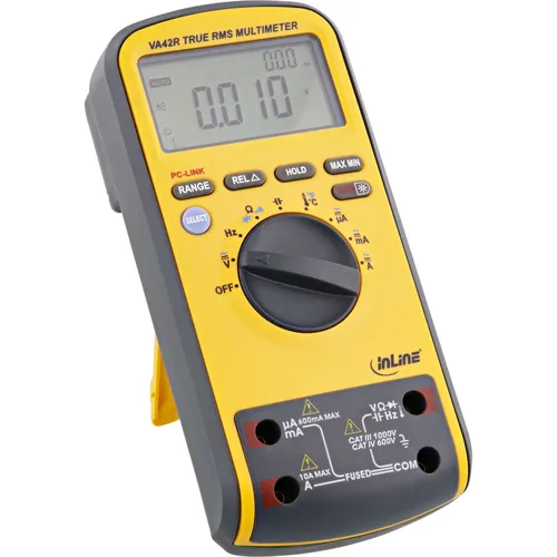 مقایسه مولتی متر اینلاین با نمایشگر دوگانه، دارای اتصال PC از طریق USB، CAT III / CAT IV با تستر PoE/PoE+ درون‌خطی (سازگار با 802.3af/at/bt)