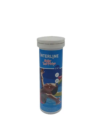 عکس نوارهای تست آب اینترلاین برای کلر و pH (25 عددی)