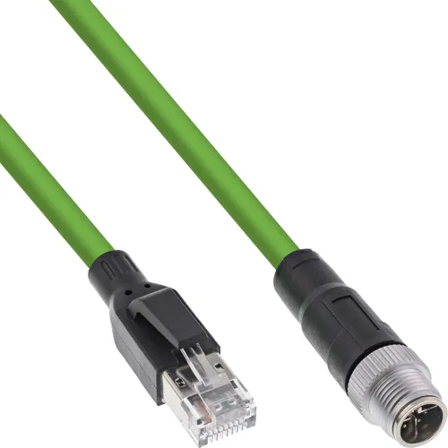 مقایسه کابل شبکه PUR این‌لاین M12 8 پین X-coded Cat.6A، نری به نری، 7 متر با کابل شبکه PUR این‌لاین Industrial M12 8 پین X-coded به RJ45 Cat.6A، 5 متر