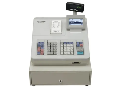 عکس دستگاه صندوق فروشگاهی شارپ مدل XEA207W با پرینتر حرارتی ظرفیت 2000 PLU و نمایشگر LCD
