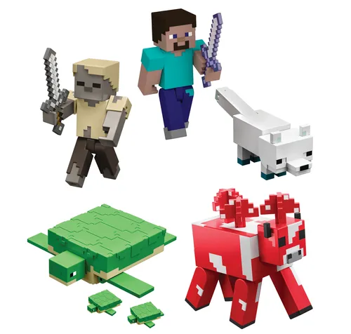 عکس مجموعه فیگور اکشن و لوازم جانبی Minecraft