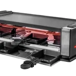 گریل راکلت Unold 48730 - 1200 وات، 8 نفره، مشکی/فولاد ضد زنگ
