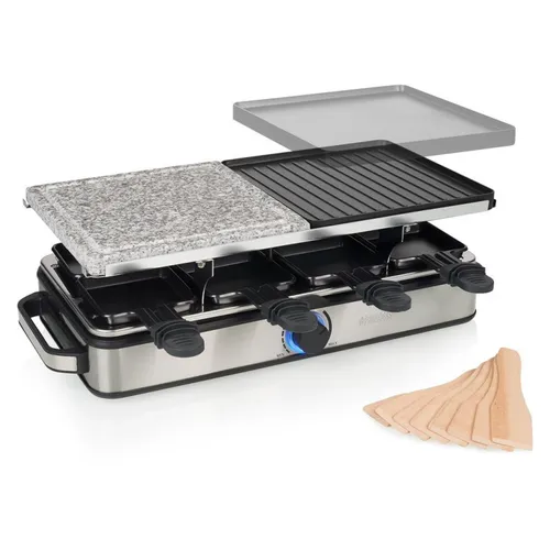 عکس گریل راکلت پرنسس 162635 Deluxe با سنگ و گریل برای 8 نفر