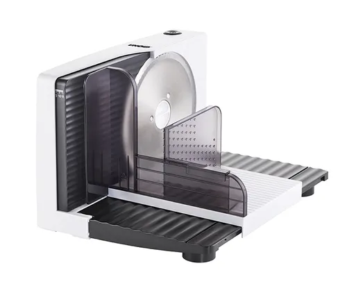 مقایسه اسلایسر مواد غذایی گورنیه R708A - موتور 150 وات، تیغه 190 میلی‌متر با Unold 78860 Food Slicer 170mm Blade Diameter