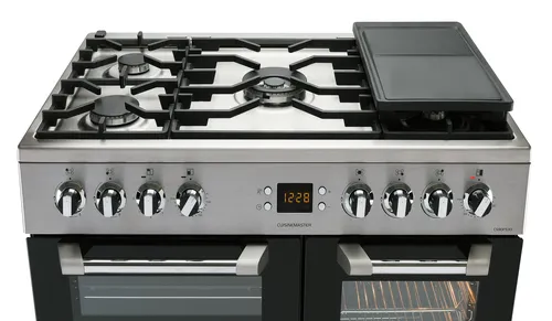 عکس اجاق گاز دوگانه سوز Leisure مدل CS90F530X با صفحه گازی 5 شعله و 3 فر برقی