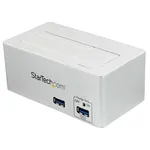 داک استیشن StarTech.com USB 3.0 به SATA با هاب 2 پورت USB 3.0 و شارژ سریع، پشتیبانی UASP - سفید