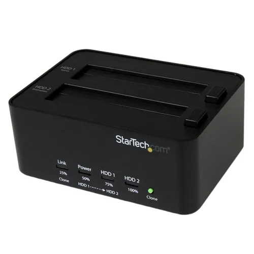 عکس StarTech.com دستگاه کپی و پاک‌کننده دو درایو HDD/SSD با USB 3.0 - SATA I/II/III