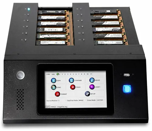عکس iStorage KanguruClone 11 M.2 NVMe/SATA SSD Pro Duplicator (مستقل 11 درایو 25 گیگابایت بر دقیقه)