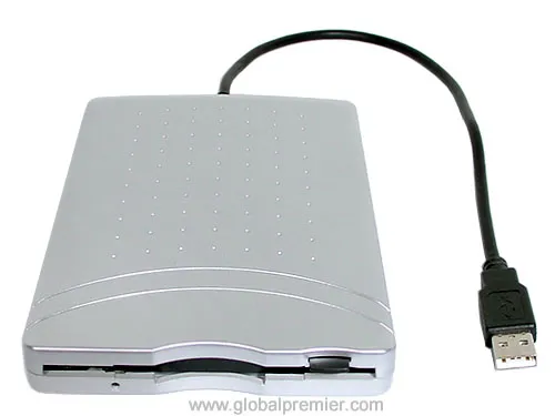 عکس درایو فلاپی دیسک اکسترنال USB نِک مدل 1.44 مگابایتی - نقره‌ای